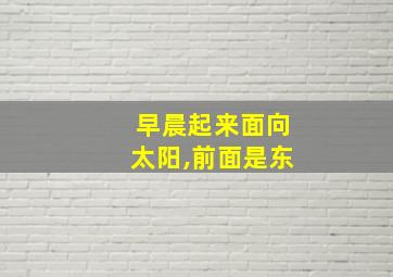 早晨起来面向太阳,前面是东