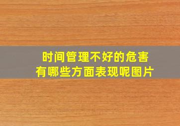 时间管理不好的危害有哪些方面表现呢图片