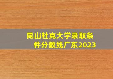 昆山杜克大学录取条件分数线广东2023