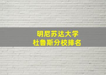 明尼苏达大学杜鲁斯分校排名