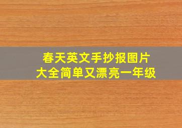 春天英文手抄报图片大全简单又漂亮一年级