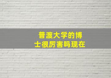 普渡大学的博士很厉害吗现在