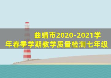 曲靖市2020-2021学年春季学期教学质量检测七年级