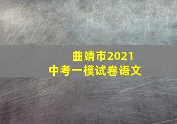 曲靖市2021中考一模试卷语文