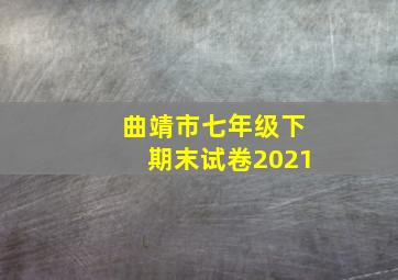 曲靖市七年级下期末试卷2021