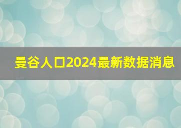 曼谷人口2024最新数据消息