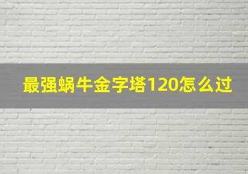 最强蜗牛金字塔120怎么过