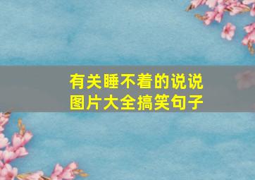 有关睡不着的说说图片大全搞笑句子