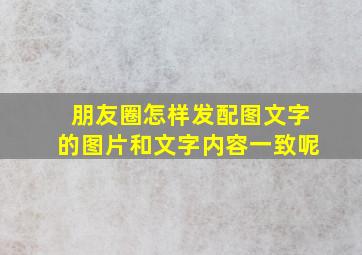 朋友圈怎样发配图文字的图片和文字内容一致呢