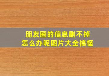 朋友圈的信息删不掉怎么办呢图片大全搞怪