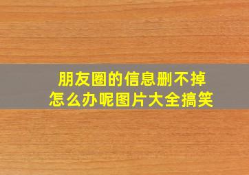 朋友圈的信息删不掉怎么办呢图片大全搞笑