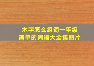 木字怎么组词一年级简单的词语大全集图片