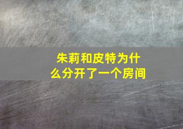 朱莉和皮特为什么分开了一个房间