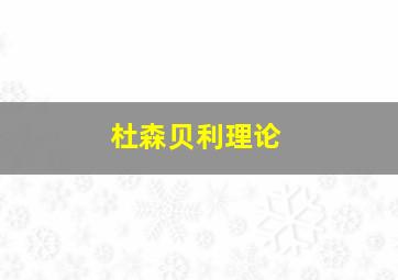 杜森贝利理论