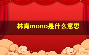 林肯mono是什么意思