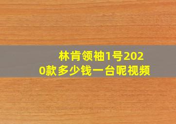 林肯领袖1号2020款多少钱一台呢视频