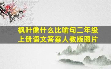 枫叶像什么比喻句二年级上册语文答案人教版图片