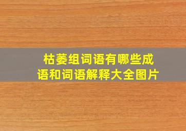 枯萎组词语有哪些成语和词语解释大全图片