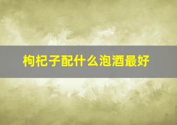 枸杞子配什么泡酒最好