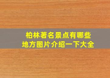 柏林著名景点有哪些地方图片介绍一下大全