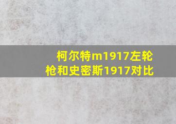 柯尔特m1917左轮枪和史密斯1917对比