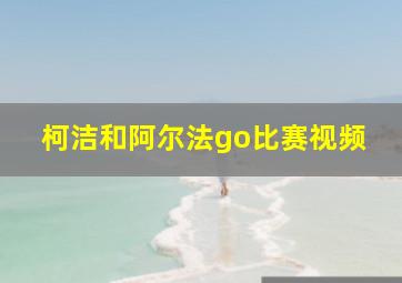 柯洁和阿尔法go比赛视频