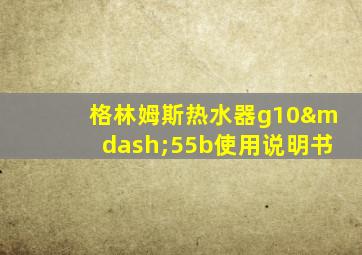 格林姆斯热水器g10—55b使用说明书