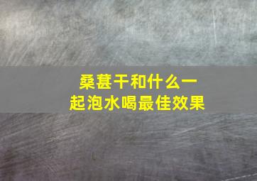 桑葚干和什么一起泡水喝最佳效果