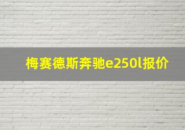 梅赛德斯奔驰e250l报价