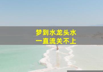 梦到水龙头水一直流关不上