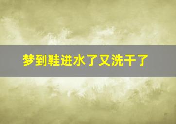 梦到鞋进水了又洗干了