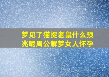 梦见了猫捉老鼠什么预兆呢周公解梦女人怀孕