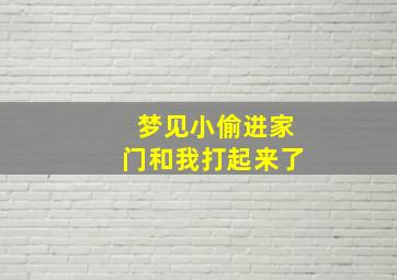 梦见小偷进家门和我打起来了