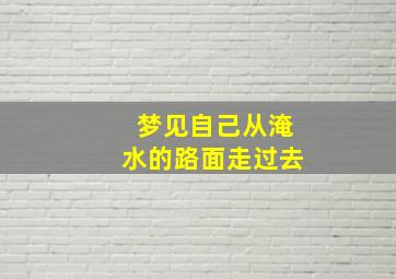 梦见自己从淹水的路面走过去