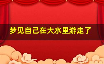 梦见自己在大水里游走了