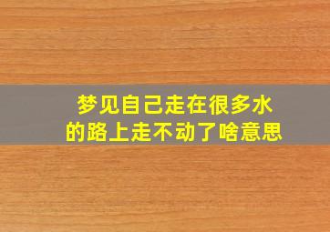 梦见自己走在很多水的路上走不动了啥意思