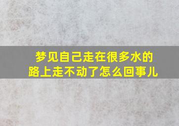 梦见自己走在很多水的路上走不动了怎么回事儿