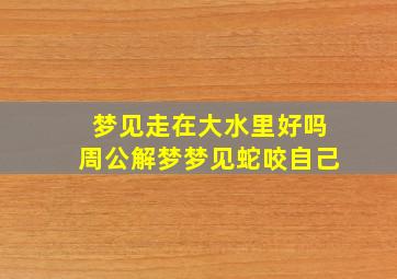 梦见走在大水里好吗周公解梦梦见蛇咬自己