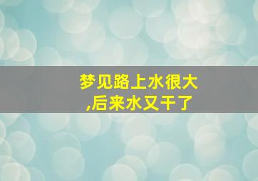 梦见路上水很大,后来水又干了