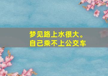 梦见路上水很大。自己乘不上公交车