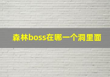 森林boss在哪一个洞里面