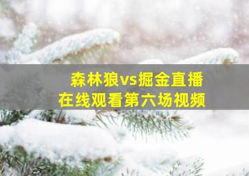 森林狼vs掘金直播在线观看第六场视频