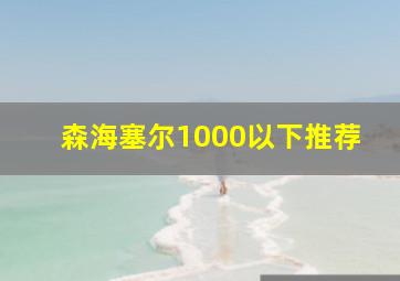 森海塞尔1000以下推荐