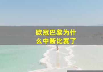 欧冠巴黎为什么中断比赛了