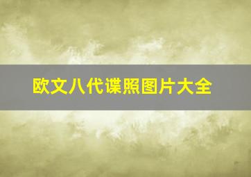 欧文八代谍照图片大全