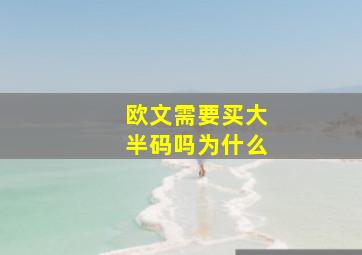 欧文需要买大半码吗为什么