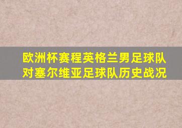 欧洲杯赛程英格兰男足球队对塞尔维亚足球队历史战况