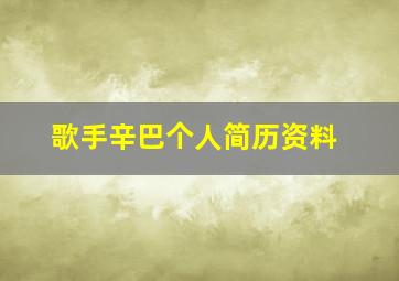 歌手辛巴个人简历资料