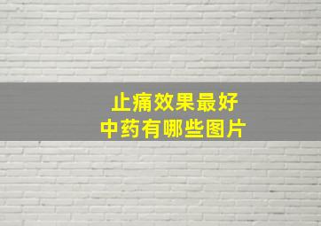 止痛效果最好中药有哪些图片