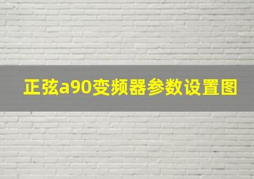 正弦a90变频器参数设置图